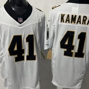 New Orleans Saints #41 Alvin Kamara Limited White FUSE Vapor Jersey