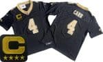 New Orleans Saints #4 Derek Carr Limited Black C Patch FUSE Vapor Jersey