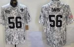 New Orleans Saints #56 DeMario Davis Limited Arctic Camo 2024 Salute to Service Jersey