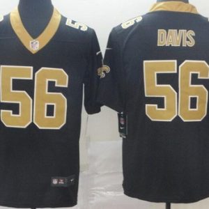 New Orleans Saints #56 DeMario Davis Limited Black Vapor Jersey