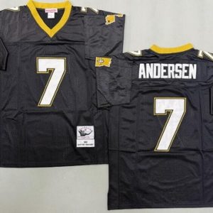 New Orleans Saints #7 Morten Andersen Black 1991 Throwback Jersey