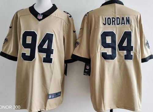 New Orleans Saints #94 Cameron Jordan Limited Gold Alternate Vapor Jersey