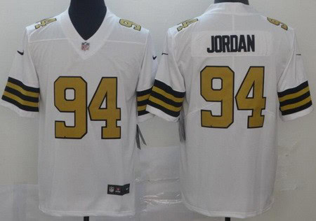 New Orleans Saints #94 Cameron Jordan Limited White Rush Color Jersey
