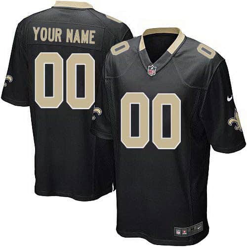 New Orleans Saints Customized Game Black Jersey