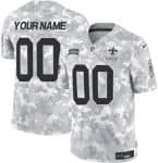 New Orleans Saints Customized Limited Arctic Camo 2024 Salute to Service Jersey