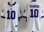 New York Giants #10 Eli Manning Limited White Throwback Vapor Jersey