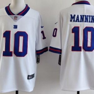 New York Giants #10 Eli Manning Limited White Throwback Vapor Jersey