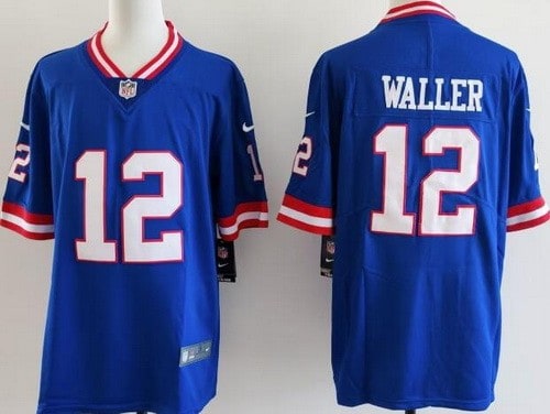 New York Giants #12 Darren Waller LLimited Blue Classic Vapor Jersey