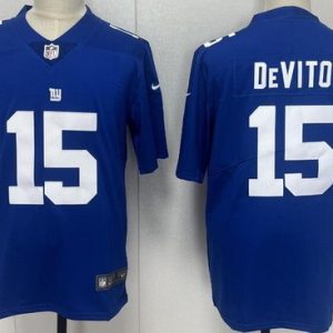 New York Giants #15 Tommy DeVito Limited Blue Vapor Jersey