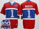 New York Giants #1 Malik Nabers Limited Red Alternate 100 Seasons Vapor Jersey