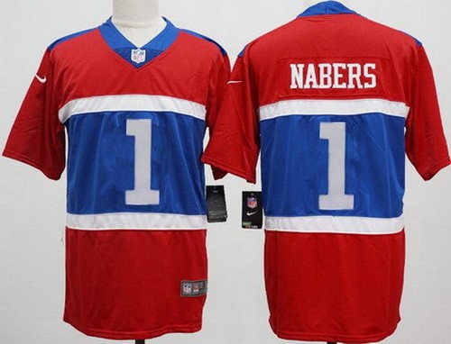 New York Giants #1 Malik Nabers Limited Red Alternate Vapor Jersey
