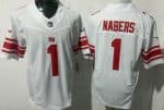 New York Giants #1 Malik Nabers Limited White FUSE Vapor Jersey