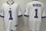New York Giants #1 Malik Nabers Limited White Throwback Vapor Jersey