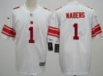 New York Giants #1 Malik Nabers Limited White Vapor Jersey