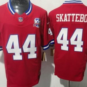 New York Giants #44 Cam Skattebo Limited Red Throwback 100 Seasons FUSE Vapor Jersey