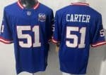 New York Giants #51 Abdul Carter Limited Blue Classic 100 Seasons FUSE Vapor Jersey