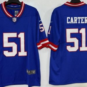 New York Giants #51 Abdul Carter Limited Blue Classic Vapor Jersey