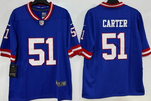 New York Giants #51 Abdul Carter Limited Blue Classic Vapor Jersey