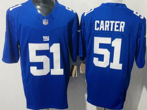 New York Giants #51 Abdul Carter Limited Blue FUSE Vapor Jersey