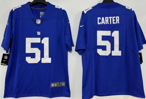 New York Giants #51 Abdul Carter Limited Blue Vapor Jersey
