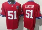 New York Giants #51 Abdul Carter Limited Red Throwback 100 Seasons FUSE Vapor Jersey