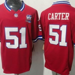 New York Giants #51 Abdul Carter Limited Red Throwback 100 Seasons FUSE Vapor Jersey