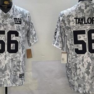 New York Giants #56 Lawrence Taylor Limited Arctic Camo 2024 Salute to Service Jersey