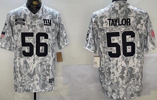 New York Giants #56 Lawrence Taylor Limited Arctic Camo 2024 Salute to Service Jersey