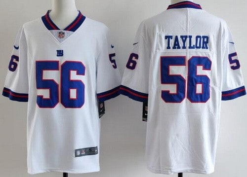 New York Giants #56 Lawrence Taylor Limited White Throwback Vapor Jersey