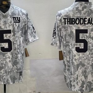 New York Giants #5 Kayvon Thibodeaux Limited Arctic Camo 2024 Salute to Service Jersey