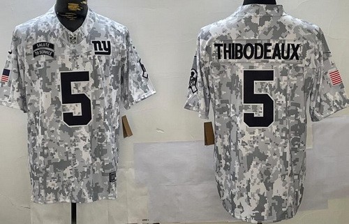 New York Giants #5 Kayvon Thibodeaux Limited Arctic Camo 2024 Salute to Service Jersey