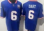 New York Giants #6 Jaxson Dart Limited Blue Classic 100 Seasons FUSE Vapor Jersey