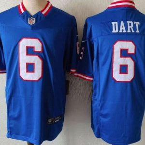 New York Giants #6 Jaxson Dart Limited Blue Classic FUSE Vapor Jersey