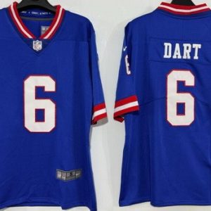 New York Giants #6 Jaxson Dart Limited Blue Classic Vapor Jersey