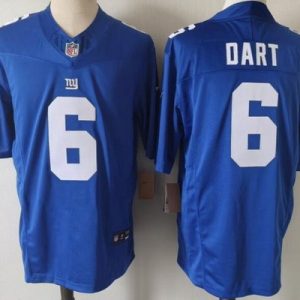 New York Giants #6 Jaxson Dart Limited Blue FUSE Vapor Jersey