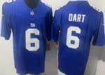New York Giants #6 Jaxson Dart Limited Blue FUSE Vapor Jersey