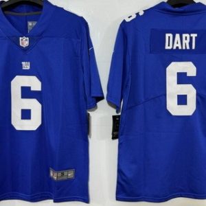 New York Giants #6 Jaxson Dart Limited Blue Vapor Jersey