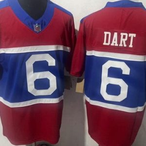 New York Giants #6 Jaxson Dart Limited Red Alternate FUSE Vapor Jersey