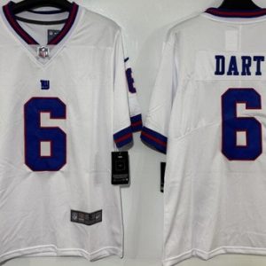 New York Giants #6 Jaxson Dart Limited White Throwback Vapor Jersey