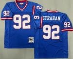 New York Giants #92 Michael Strahan Blue 1993 Throwback Jersey