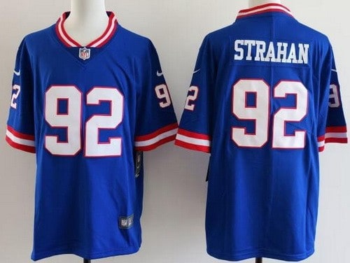 New York Giants #92 Michael Strahan Limited Blue Classic Vapor Jersey