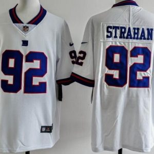 New York Giants #92 Michael Strahan Limited White Throwback Vapor Jersey