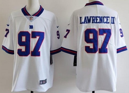 New York Giants #97 Dexter Lawrence II Limited White Throwback Vapor Jersey