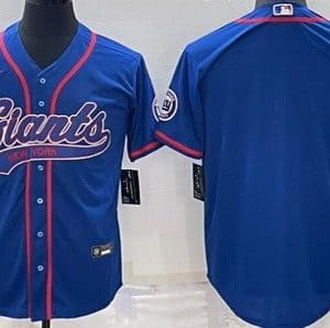 New York Giants Blank Blue Baseball Jersey