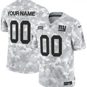 New York Giants Customized Limited Arctic Camo 2024 Salute to Service Jersey