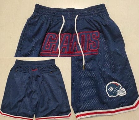 New York Giants Navy Just Don Shorts