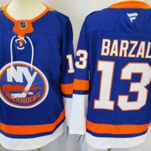 New York Islanders #13 Mathew Barzal Blue Authentic Jersey