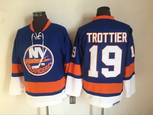 New York Islanders #19 Bryan Trottier Blue Retro Jersey