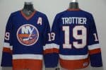 New York Islanders #19 Bryan Trottier Blue Throwback Jersey