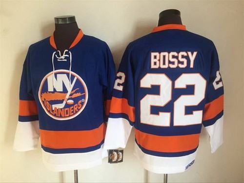 New York Islanders #22 Mike Bossy Blue Retro Jersey